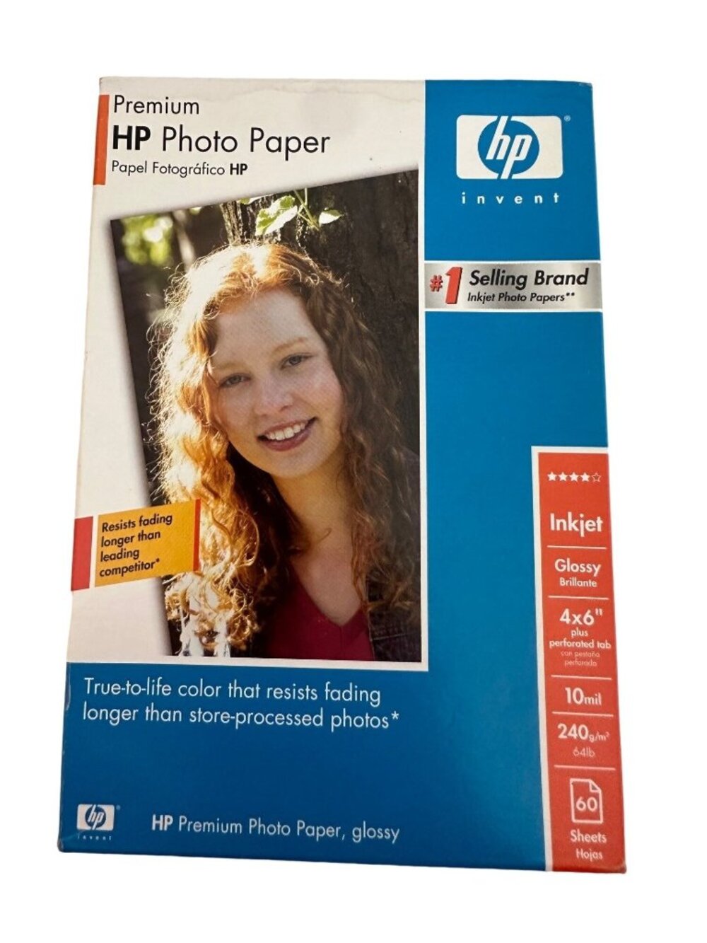 Premium HP Photo Paper Inject Glossy Card Stock 10mil 60 Sheets Print 4x6